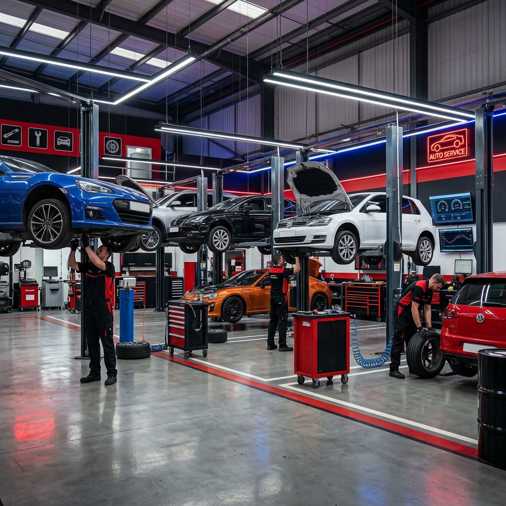 Cihan Auto Service Afyon oto tamir modern atölyesi iç görünüm